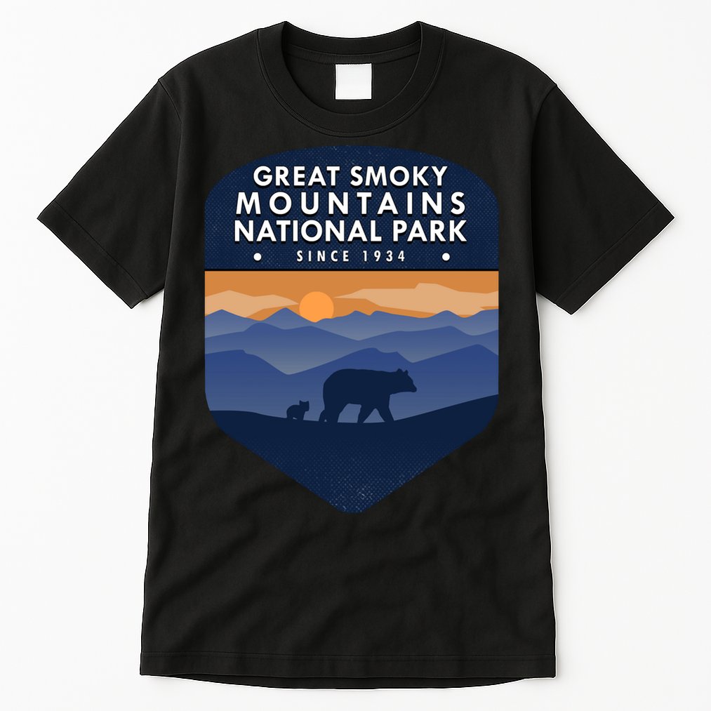 Great Smoky Mountains National Park TN Bear Tall T-Shirt