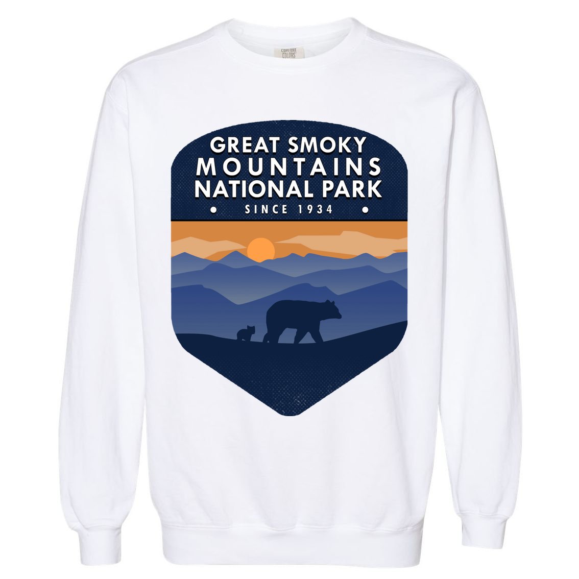 Great Smoky Mountains National Park TN Bear Garment-Dyed Sweatshirt