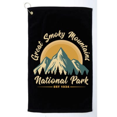 Great Smoky Mountains National Park Vintage Cute Gift Platinum Collection Golf Towel