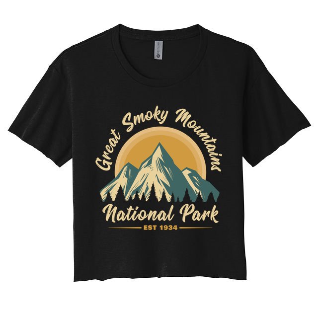 Great Smoky Mountains National Park Vintage Cute Gift Crop Top