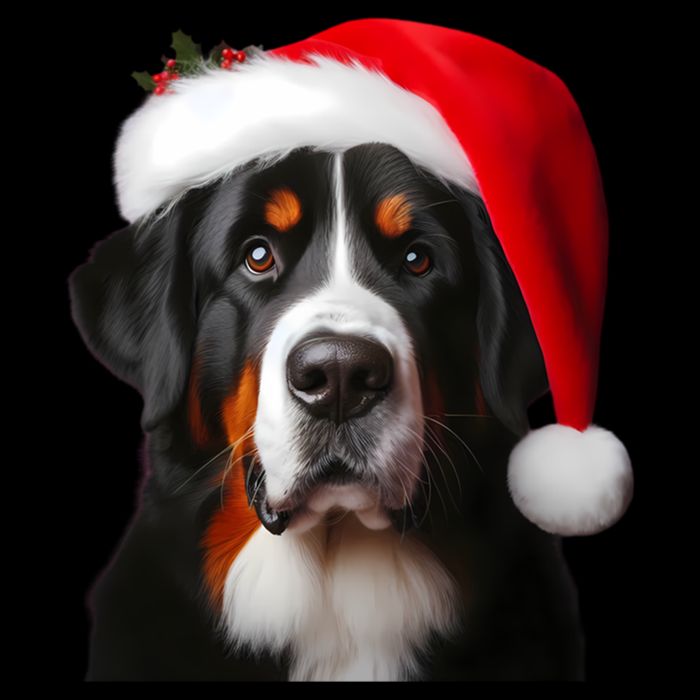 Greater Swiss Mountain Dog With Santa Hat Christmas Dog Mom Gift Impact Tech Backpack
