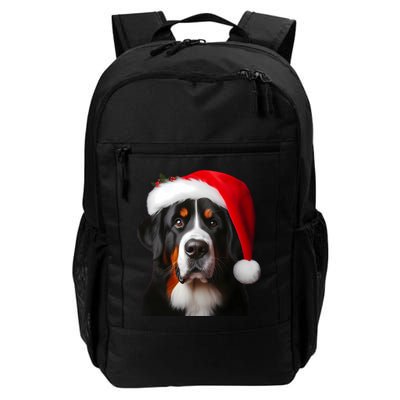 Greater Swiss Mountain Dog With Santa Hat Christmas Dog Mom Gift Backpack