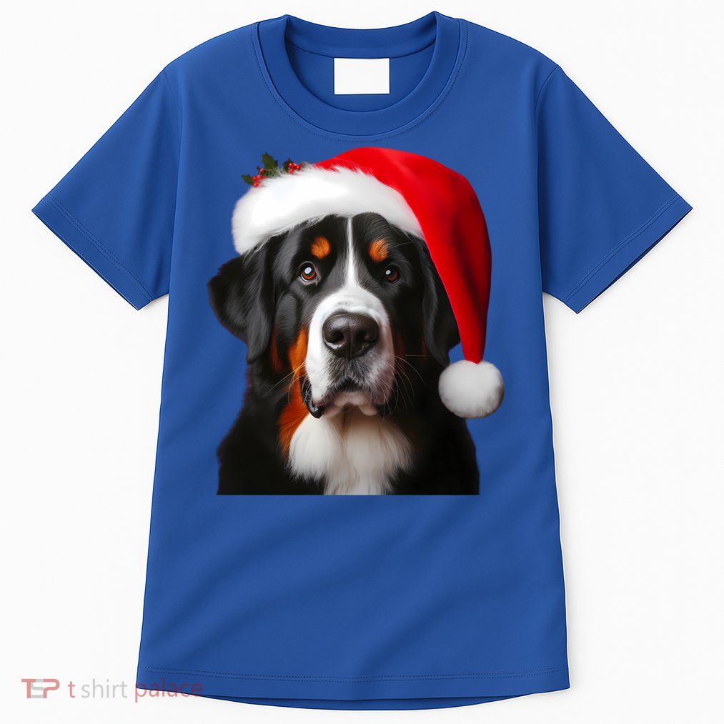 Greater Swiss Mountain Dog With Santa Hat Christmas Dog Mom Gift Tall T-Shirt