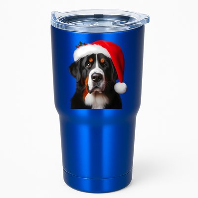 Greater Swiss Mountain Dog With Santa Hat Christmas Dog Mom Gift Tumbler