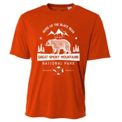 Great Smoky Mountains National Park Gift Bear Vintage Gift Cooling Performance Crew T-Shirt