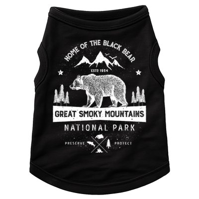 Great Smoky Mountains National Park Gift Bear Vintage Gift Doggie Tank