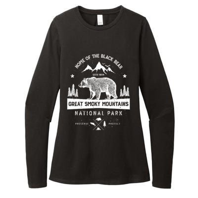 Great Smoky Mountains National Park Gift Bear Vintage Gift Womens CVC Long Sleeve Shirt