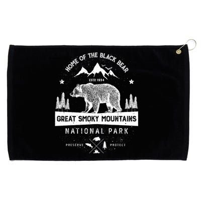 Great Smoky Mountains National Park Gift Bear Vintage Gift Grommeted Golf Towel