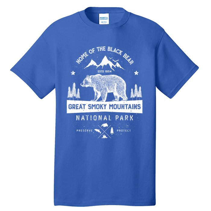 Great Smoky Mountains National Park Gift Bear Vintage Gift Tall T-Shirt