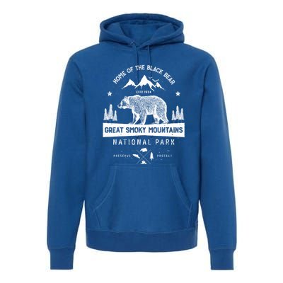 Great Smoky Mountains National Park Gift Bear Vintage Gift Premium Hoodie