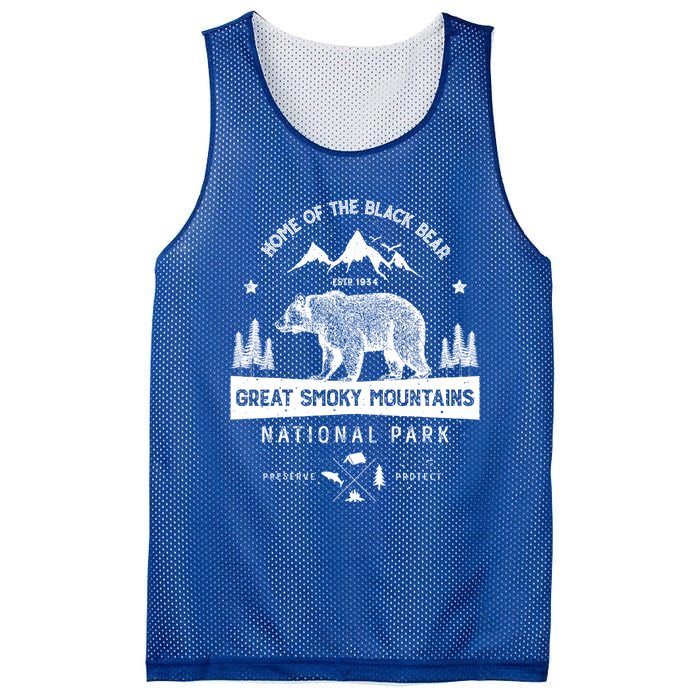 Great Smoky Mountains National Park Gift Bear Vintage Gift Mesh Reversible Basketball Jersey Tank