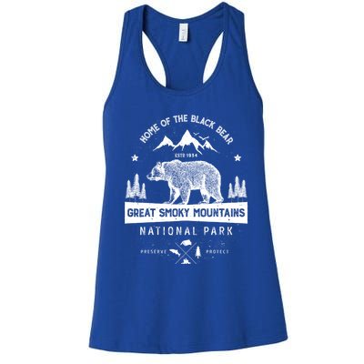 Great Smoky Mountains National Park Gift Bear Vintage Gift Women's Racerback Tank