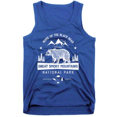 Great Smoky Mountains National Park Gift Bear Vintage Gift Tank Top