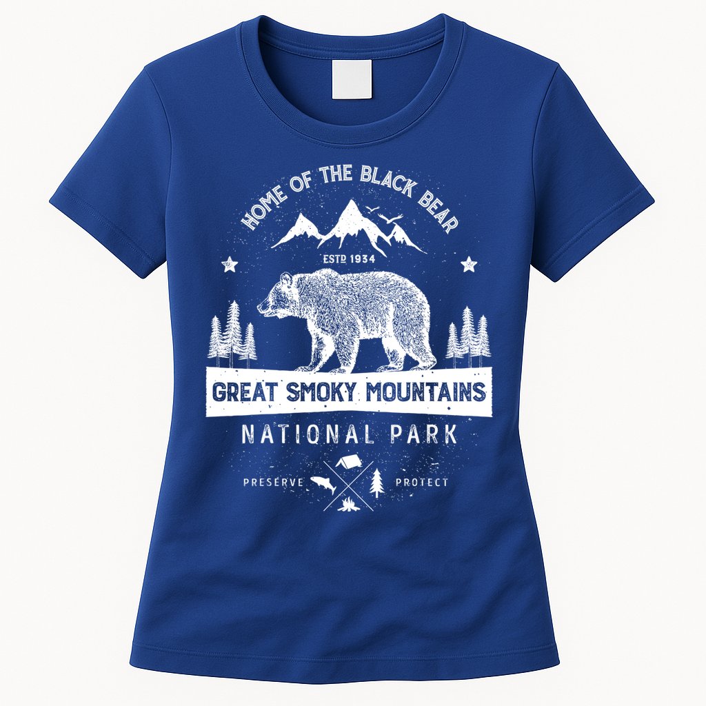 Great Smoky Mountains National Park Gift Bear Vintage Gift Womens T-Shirt