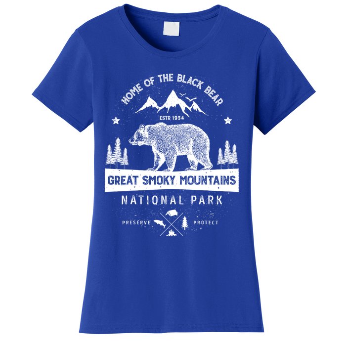 Great Smoky Mountains National Park Gift Bear Vintage Gift Women's T-Shirt