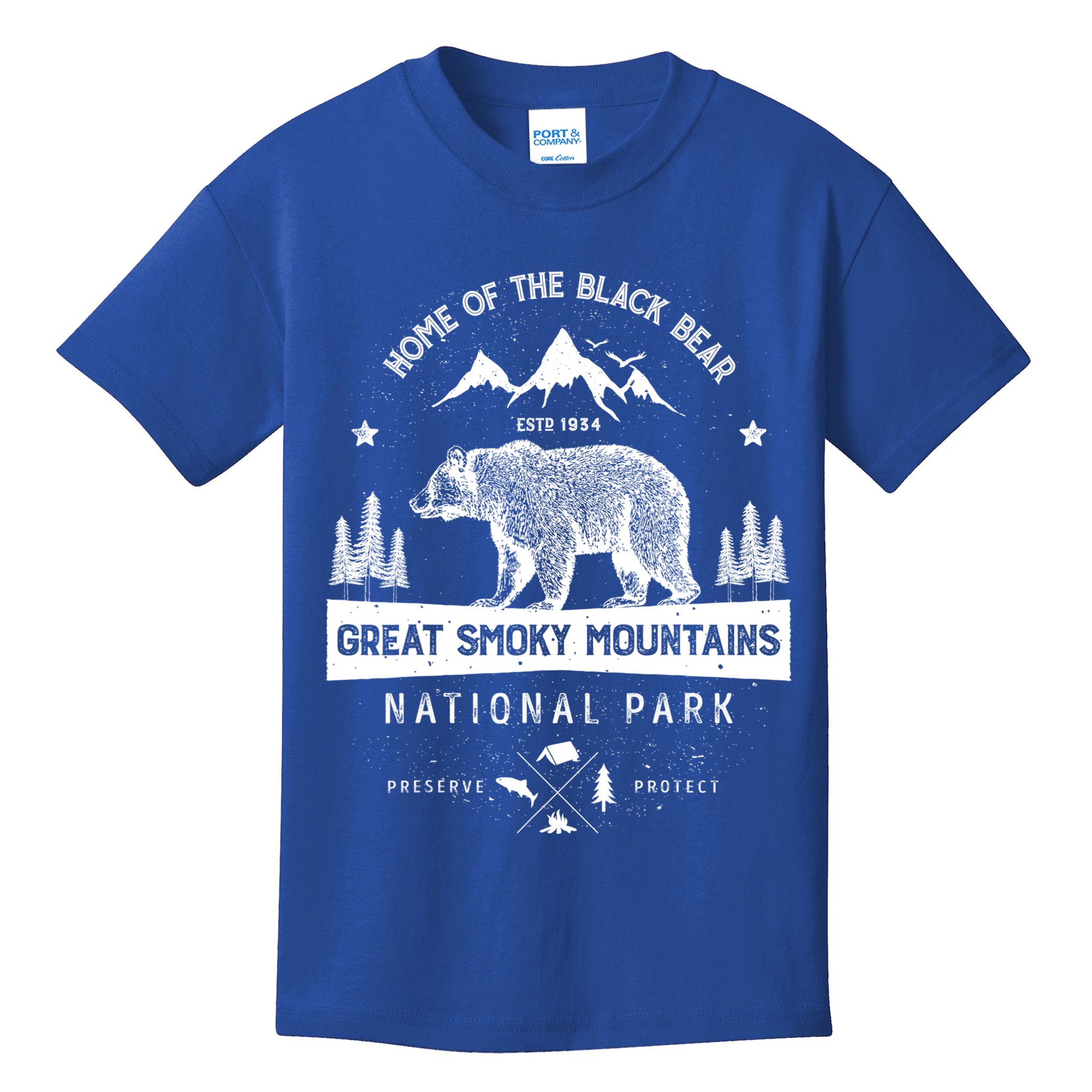 Great Smoky Mountains National Park Gift Bear Vintage Gift Kids T-Shirt