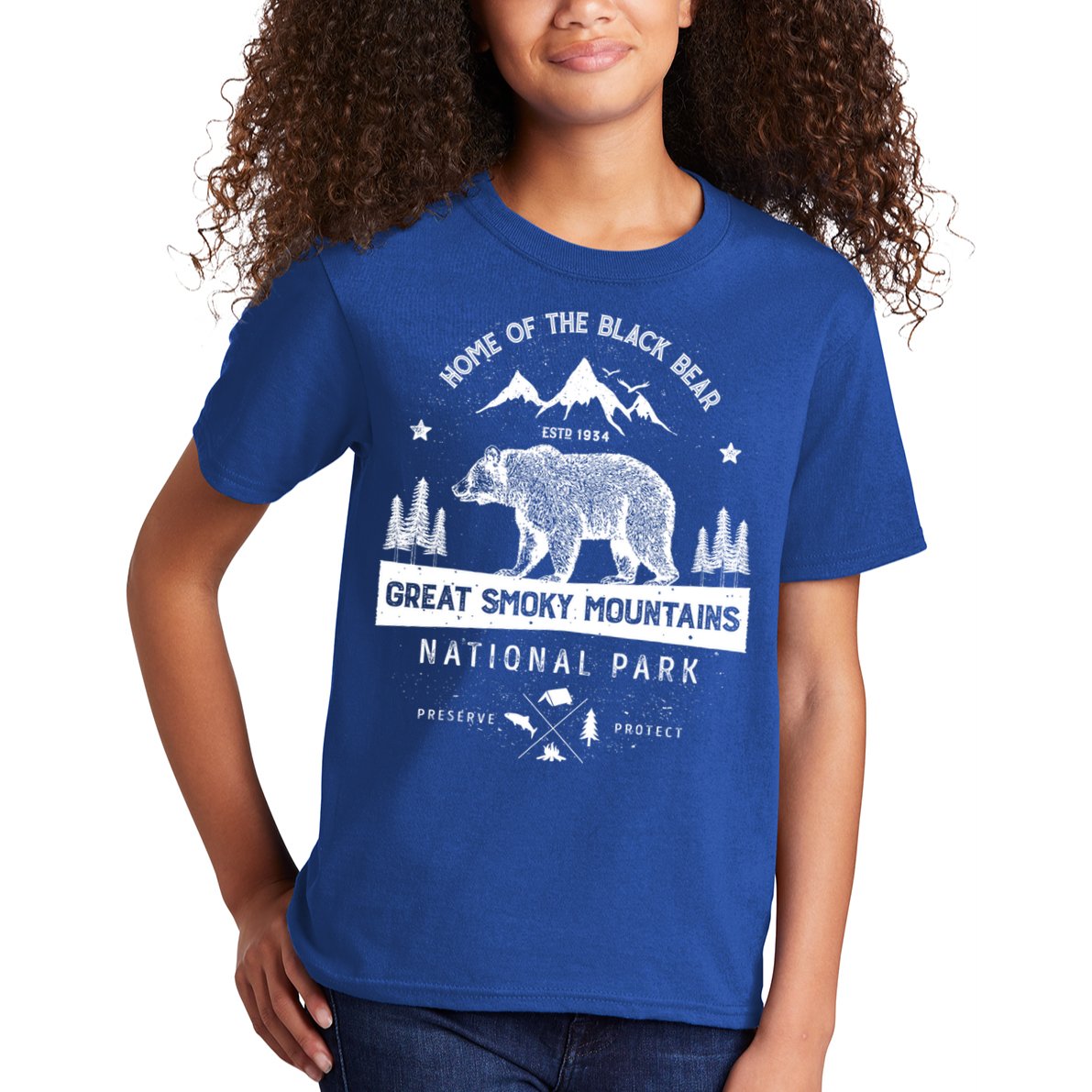 Great Smoky Mountains National Park Gift Bear Vintage Gift Kids T-Shirt