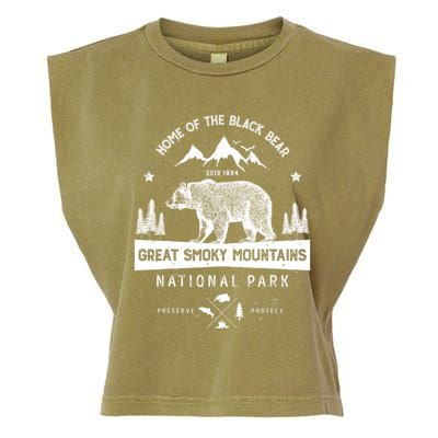 Great Smoky Mountains National Park Gift Bear Vintage Gift Garment-Dyed Women's Muscle Tee