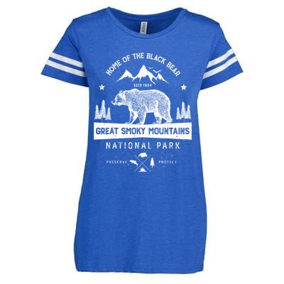 Great Smoky Mountains National Park Gift Bear Vintage Gift Enza Ladies Jersey Football T-Shirt