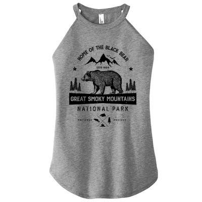 Great Smoky Mountains National Park Gift Bear Vintage Gift Women's Perfect Tri Rocker Tank