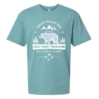 Great Smoky Mountains National Park Gift Bear Vintage Gift Sueded Cloud Jersey T-Shirt