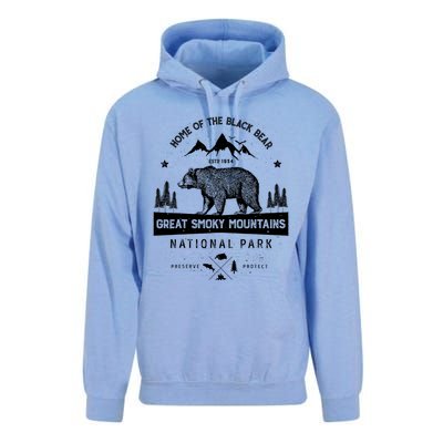 Great Smoky Mountains National Park Gift Bear Vintage Gift Unisex Surf Hoodie