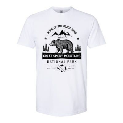 Great Smoky Mountains National Park Gift Bear Vintage Gift Softstyle CVC T-Shirt