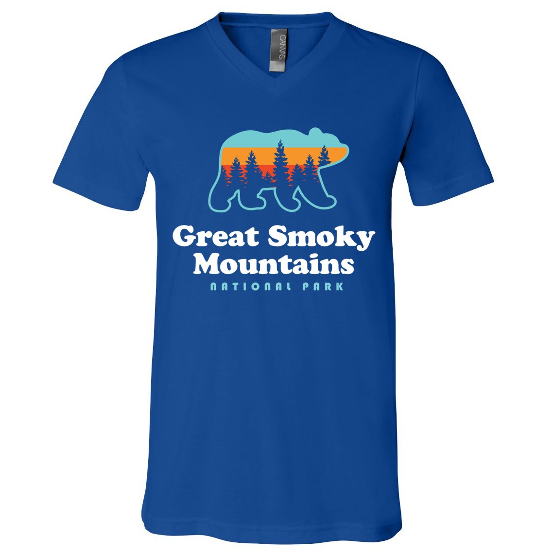 Great Smoky Mountains Great Gift Bear Great Smoky Mountains Gift V-Neck T-Shirt