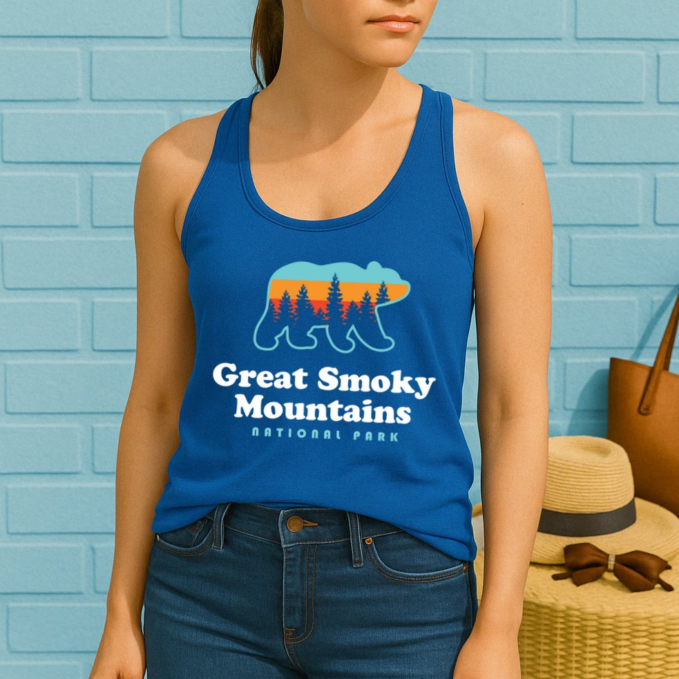 Great Smoky Mountains Great Gift Bear Great Smoky Mountains Gift Womens Tank Top