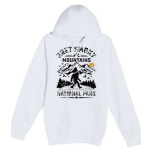 Great Smoky Mountains National Park Sunset Bigfoot Sasquatch Premium Pullover Hoodie