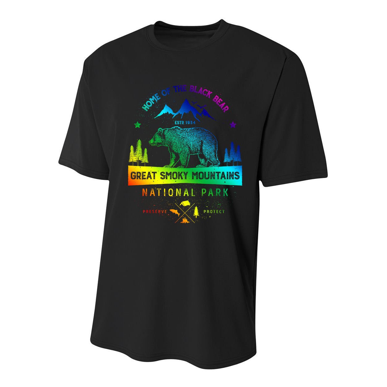 Great Smoky Mountains National Park Gift Bear Vintage Gift Youth Performance Sprint T-Shirt