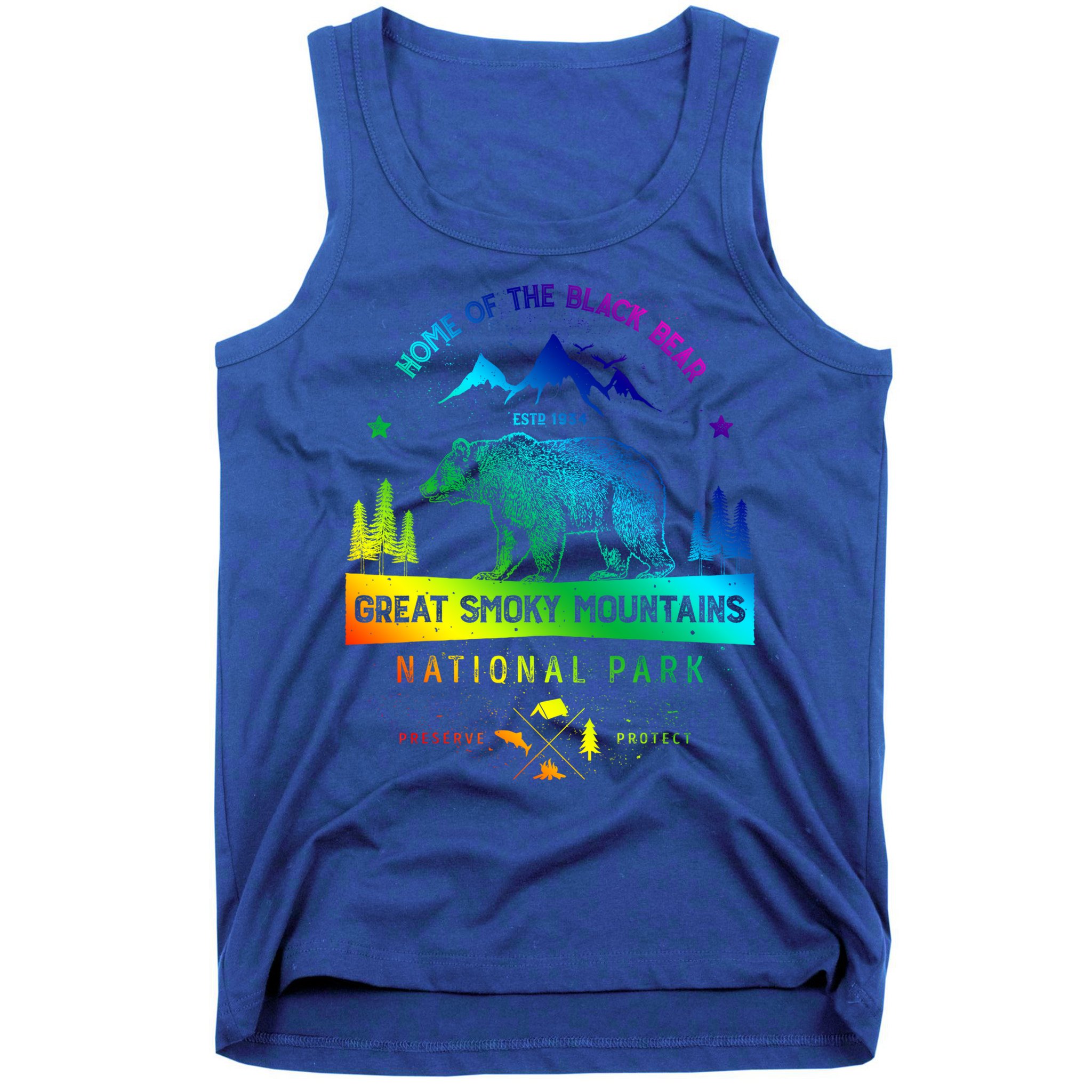 Great Smoky Mountains National Park Gift Bear Vintage Gift Tank Top