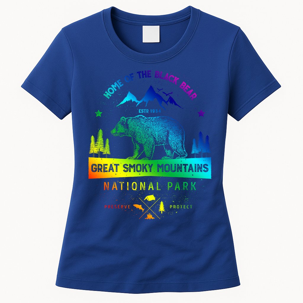 Great Smoky Mountains National Park Gift Bear Vintage Gift Womens T-Shirt