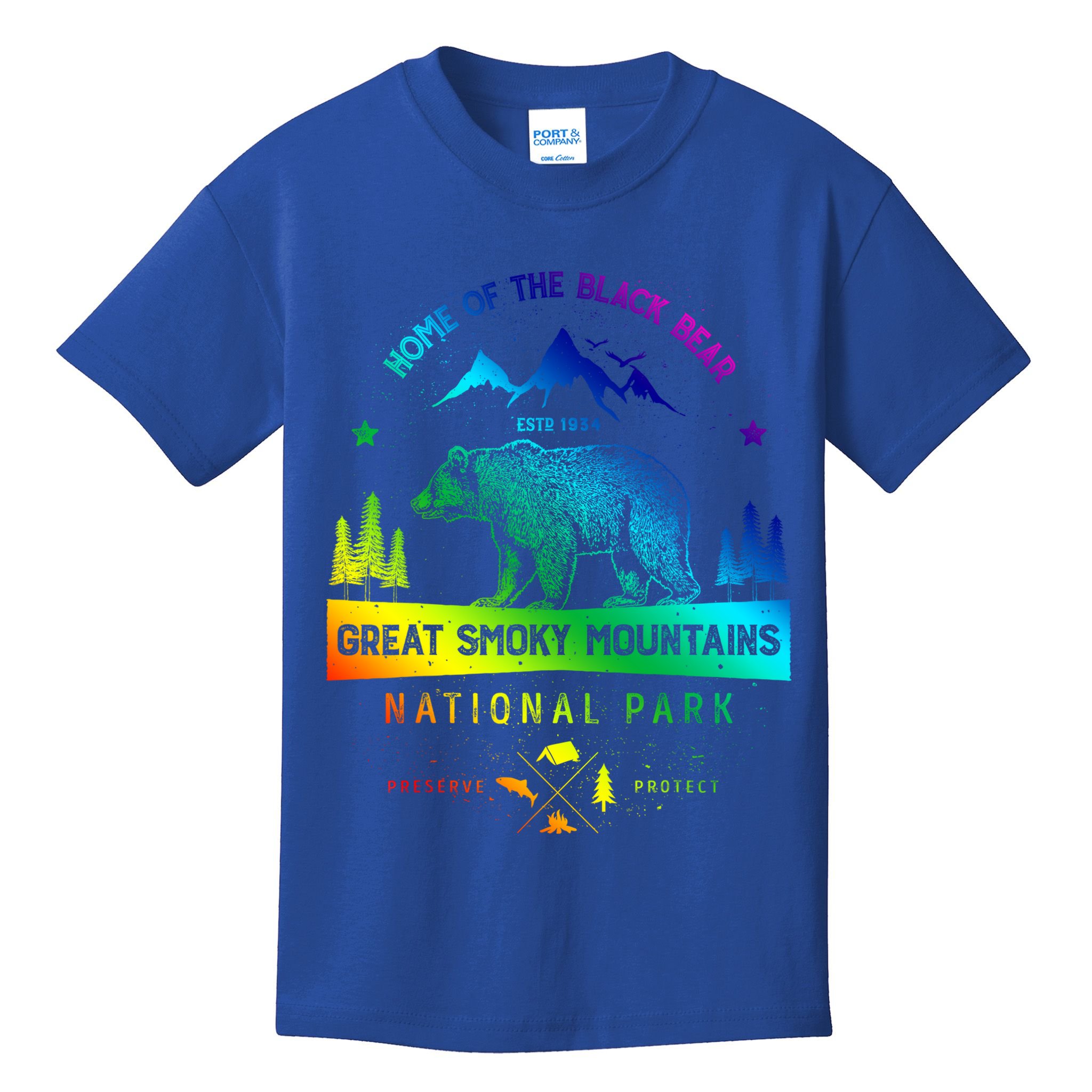 Great Smoky Mountains National Park Gift Bear Vintage Gift Kids T-Shirt