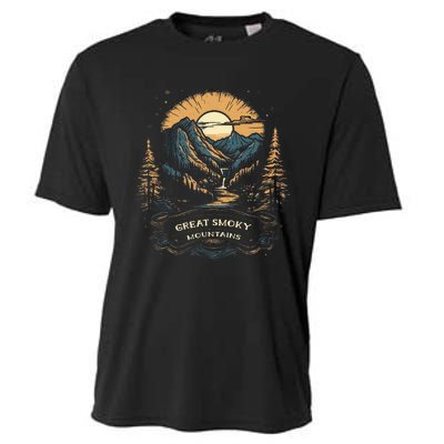 Great Smoky Mountains Retro Usa National Park Cooling Performance Crew T-Shirt