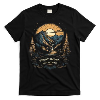 Great Smoky Mountains Retro Usa National Park T-Shirt