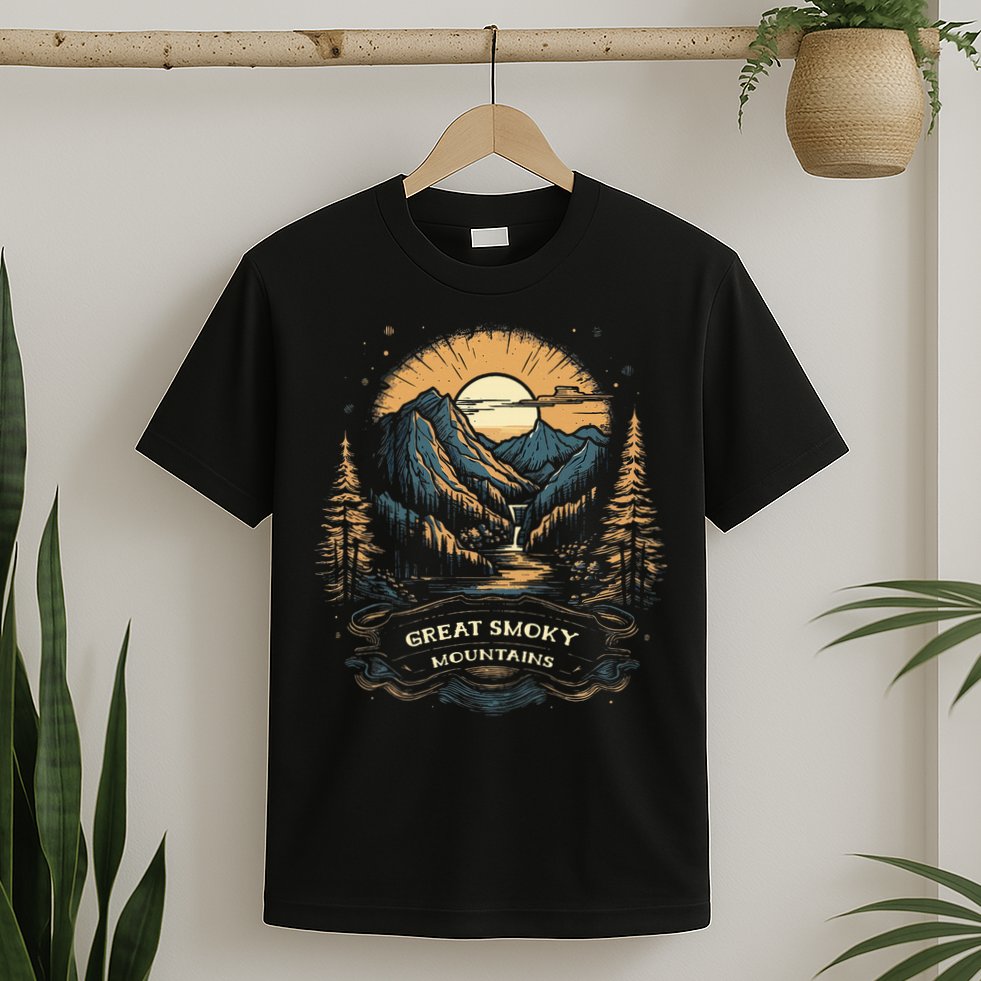 Great Smoky Mountains Retro Usa National Park T-Shirt