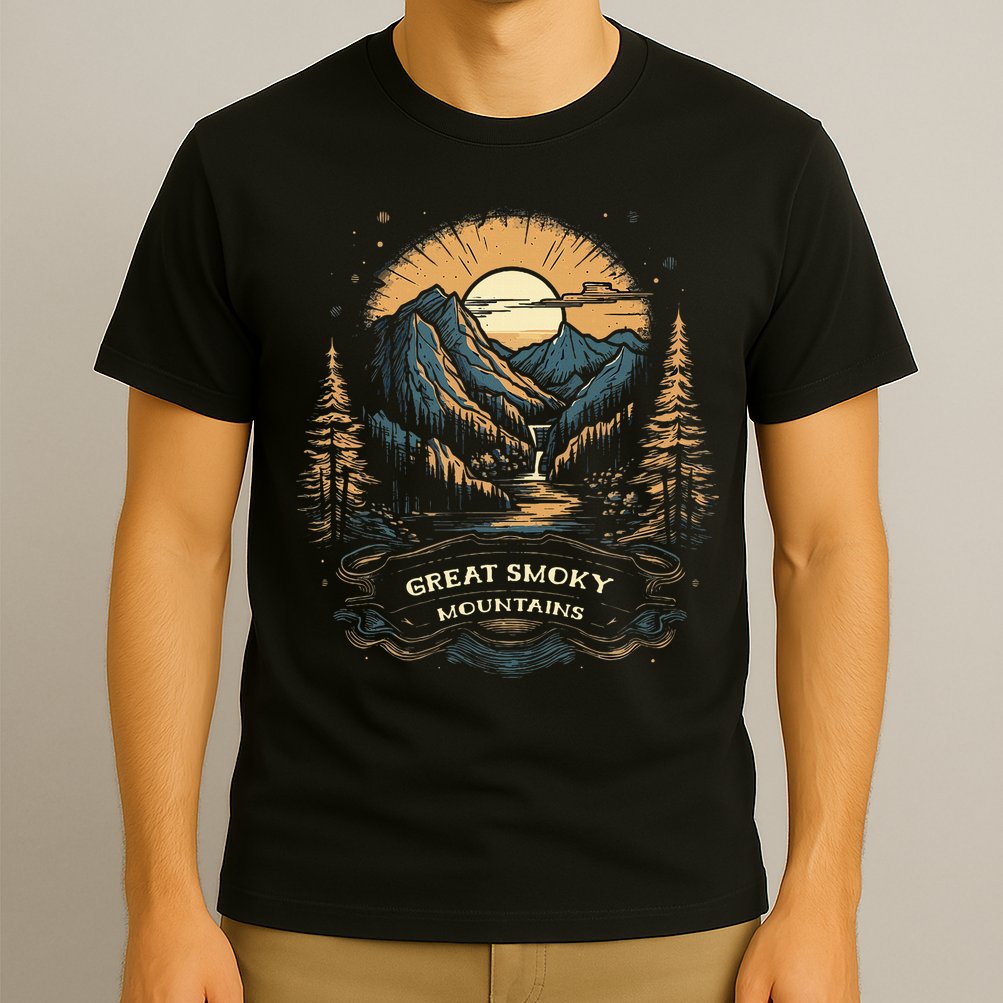 Great Smoky Mountains Retro Usa National Park T-Shirt