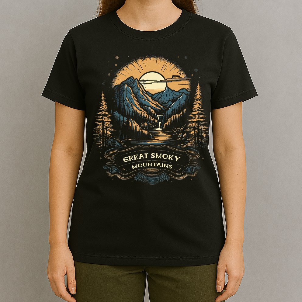 Great Smoky Mountains Retro Usa National Park T-Shirt