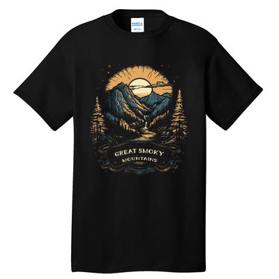 Great Smoky Mountains Retro Usa National Park Tall T-Shirt