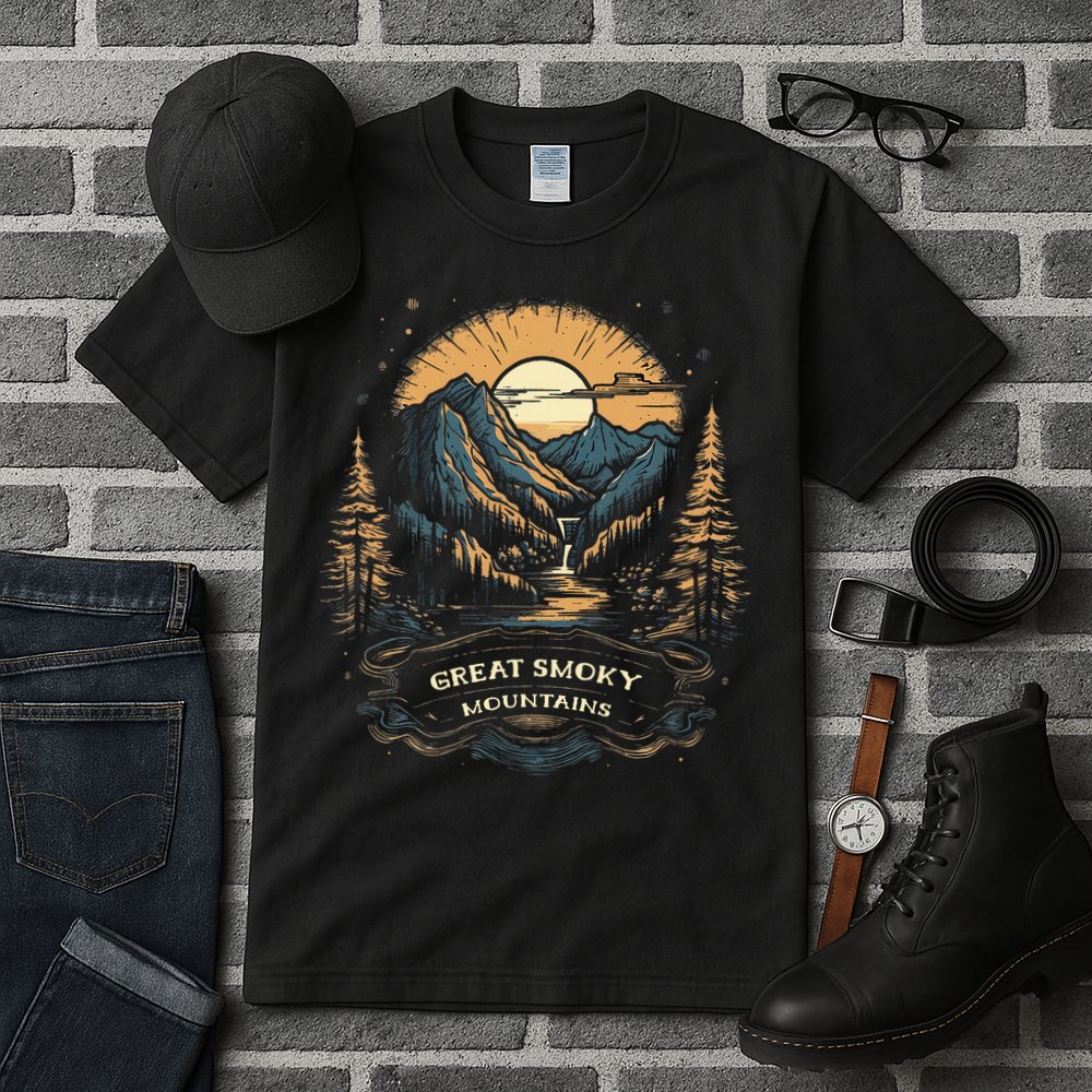 Great Smoky Mountains Retro Usa National Park Tall T-Shirt