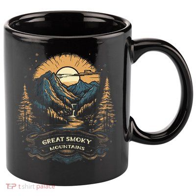 Great Smoky Mountains Retro Usa National Park 11oz C Handle Ceramic Mug