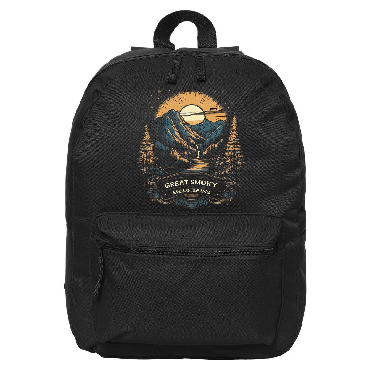 Great Smoky Mountains Retro Usa National Park 16 in Basic Backpack
