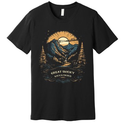 Great Smoky Mountains Retro Usa National Park Premium T-Shirt