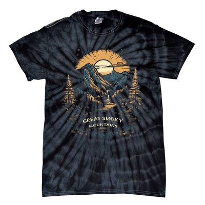 Great Smoky Mountains Retro Usa National Park Tie-Dye T-Shirt