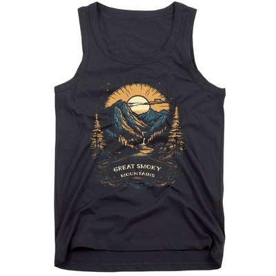 Great Smoky Mountains Retro Usa National Park Tank Top