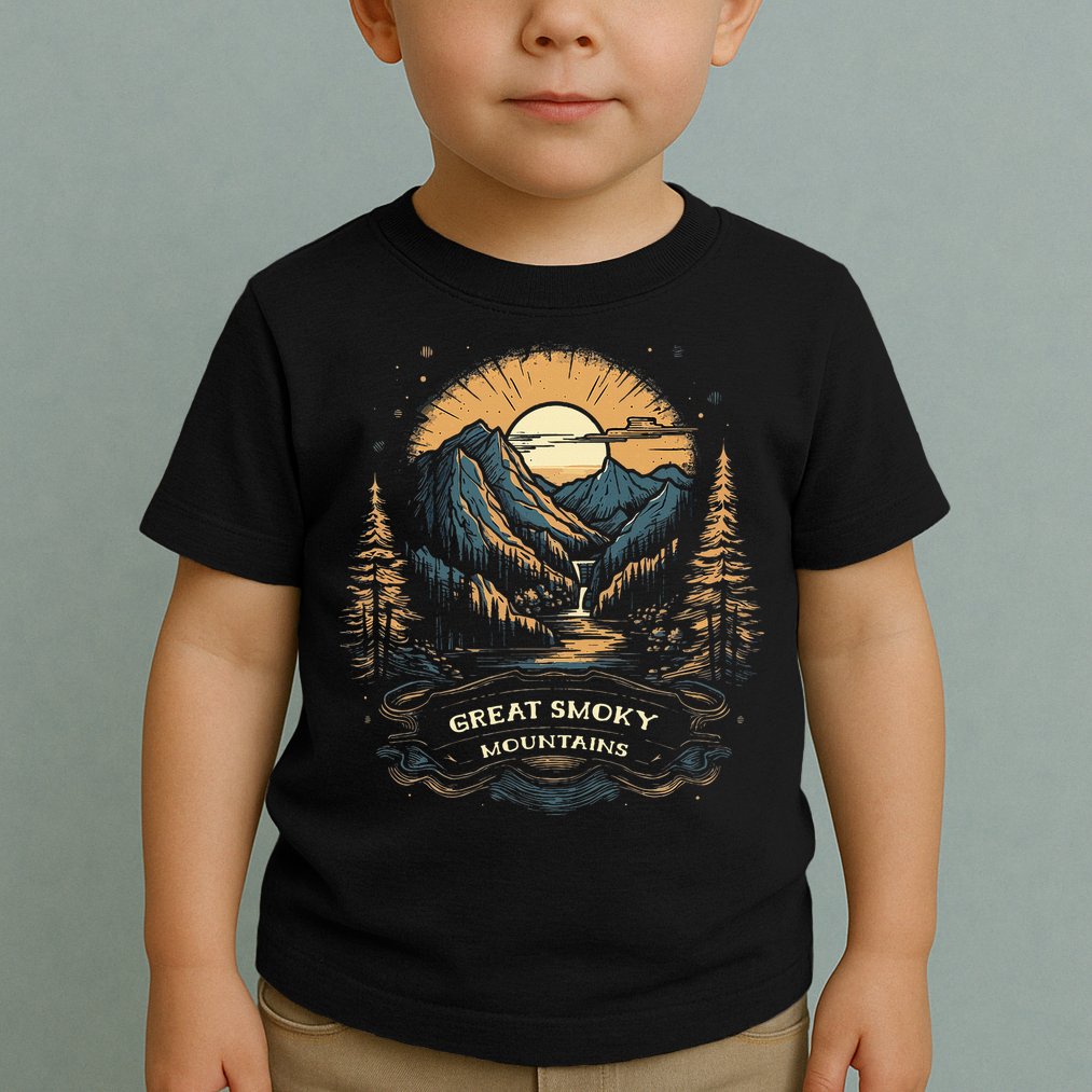 Great Smoky Mountains Retro Usa National Park Toddler T-Shirt