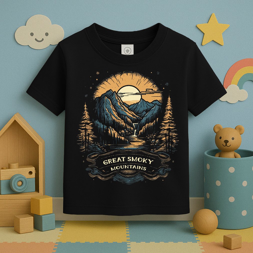 Great Smoky Mountains Retro Usa National Park Toddler T-Shirt