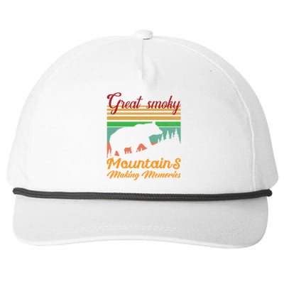 Great Smoky Mountains Matching Family Camping Trip Vacation Gift Snapback Five-Panel Rope Hat