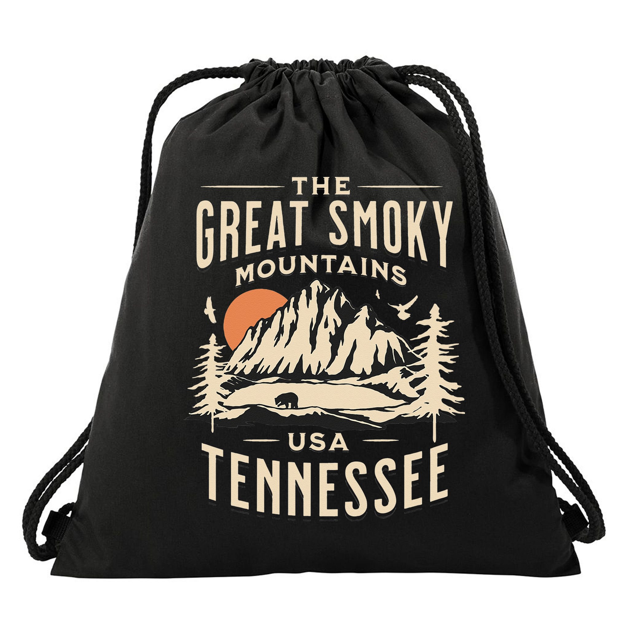 Great Smoky Mountains National Park Tennessee Outdoors Drawstring Bag